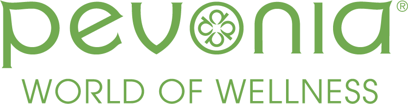 Logo pevonia. Přirozené, zemité, čisté. Jedinečné ošetření přírodní, holistickou, wellness kosmetikou Pevonia Botanica.